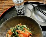 ☆春菊と人参とささ身の胡麻和え☆作り方5写真