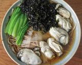 牡蠣と韓国のりの蕎麦作り方5写真