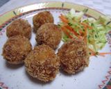 お弁当に♪ミートボールでプチコロッケ作り方3写真