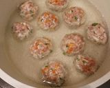 豆苗と鶏団子煮作り方3写真