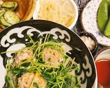 豆苗と鶏団子煮作り方6写真