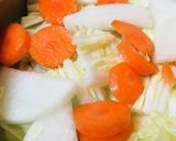 鍋の素活用●鶏肉の白菜＆根菜キノコ鍋作り方1写真