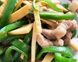 青椒肉絲、薄味作り方5写真