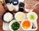 野菜のおかゆ卵入り★야채죽作り方1写真