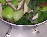 チンゲン菜とシイタケのスープ作り方3写真