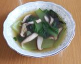 チンゲン菜とシイタケのスープ作り方4写真