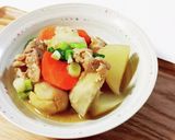 ほっこり☆根菜と豚肉の味噌煮作り方5写真