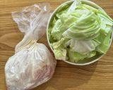 豚キャベのレモンネギ塩いため作り方1写真