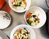 根菜茄子白菜簡単レモン味噌味温野菜サラダ作り方4写真