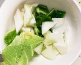 根菜茄子白菜簡単ミートソース温野菜サラダ作り方6写真