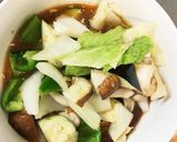 根菜茄子白菜簡単ミートソース温野菜サラダ作り方13写真