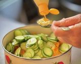 りんごと柿ときゅうりのサラダ(季節の味)作り方25写真