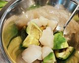 ホタテとアボガドのだし醤油和え作り方4写真
