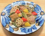 鶏もも肉とレンコンとパプリカの甘酢炒め作り方6写真