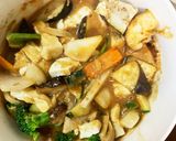 肉無豆腐簡単きな粉オイスター味野菜炒め作り方17写真