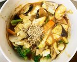 肉無豆腐簡単きな粉オイスター味野菜炒め作り方18写真