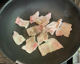 小松菜で焼きうどん・焼き肉のタレで作り方2写真