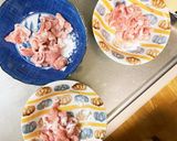 レンジ簡単きな粉メンチカツ味甘酸酢豚作り方3写真