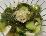 【簡単副菜】めかぶと胡瓜と豆腐の酢の物作り方5写真