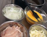 チーズ親子丼作り方1写真