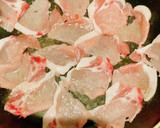 豚肉、ほうれん草、しめじ、もやしの炒め物作り方2写真