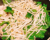 豚肉、ほうれん草、しめじ、もやしの炒め物作り方4写真