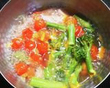 スティックセニョールとトマトの味噌汁作り方3写真