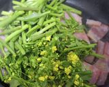 アスパラ菜とベーコンの炒め物作り方2写真