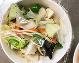 肉無チクワトマトクリーム焼そば味野菜炒め作り方12写真