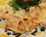 ワンパンで作る タラコのクリームパスタ作り方13写真