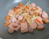 プデチゲ風味★スパムソーセージ炒め作り方3写真