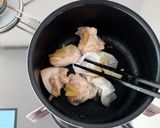 生姜でポカポカ。トムカーガイ風アジアン粥作り方3写真