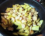 青パパイヤと豚肉のオイスターいしる炒め作り方6写真