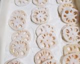 れんこんの照りてりはさみ焼き作り方4写真
