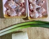 鶏肉手羽元と大根白ネギの煮物作り方1写真
