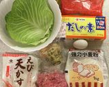 ひき肉と強力粉で作るお好み焼き作り方1写真