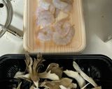 白だしで簡単☆明太子とエビの明太子パスタ作り方1写真