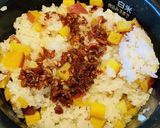さつまいもの炊き込みご飯●ガリバタ醤油味作り方9写真
