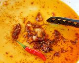 あさりだし鍋の〆は辛くてうまい麻辣火鍋風作り方5写真