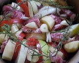 並べるだけ!豚肉と野菜の鍋蒸し焼き作り方3写真