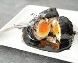 割ると中から…!!黒酢あん肉団子作り方11写真