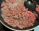 【一品料理】牛ひき肉の甘辛三色丼作り方2写真