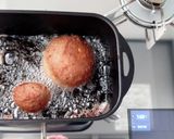割ると中から…!!黒酢あん肉団子作り方6写真