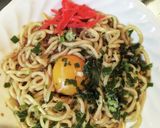 鶏油で作る親子まぜソバ作り方3写真
