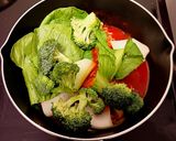牛乳と野菜ジュースで作る辛ラーメン作り方8写真