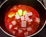 牛乳と野菜ジュースで作る辛ラーメン作り方7写真