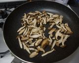 きのこと海苔の佃煮のクリームパスタ作り方2写真