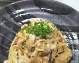 きのこと海苔の佃煮のクリームパスタ作り方6写真