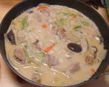 白菜と鶏肉の、シチュー風のうま煮作り方16写真