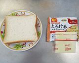 簡単こんがり、フライパンでチーズトースト作り方1写真